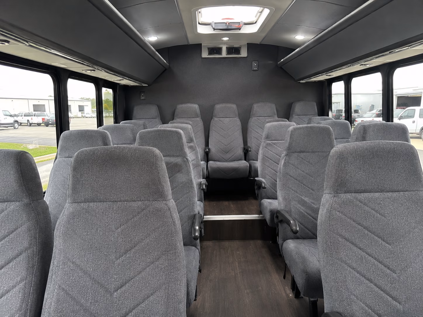 millcreek 18 passenger minibus inside
