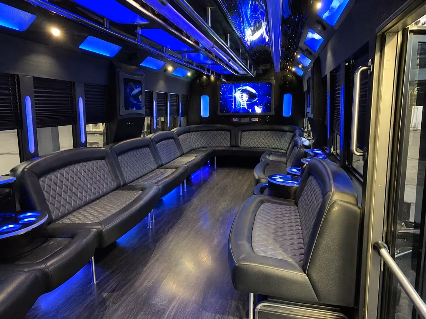 millcreek 28 passenger party bus interior