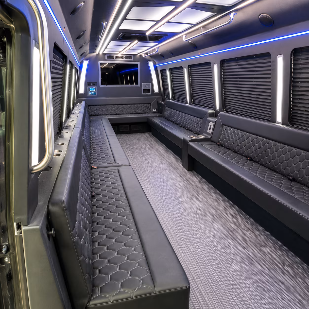 millcreek 40 passenger party bus interior